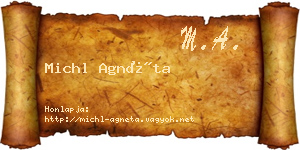 Michl Agnéta névjegykártya
